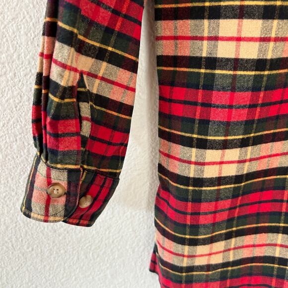 Vintage Eddie Bauer Women's Plaid Tunic 100% Cotton Pullover Sz. Medium Relaxed - Picture 10 of 10